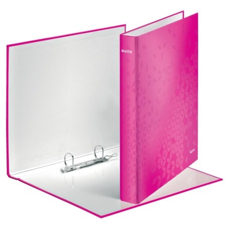 Dossier de Arquivo Leitz WOW 4241-01-23 A4+ L40mm 2xDØ25mm Rosa