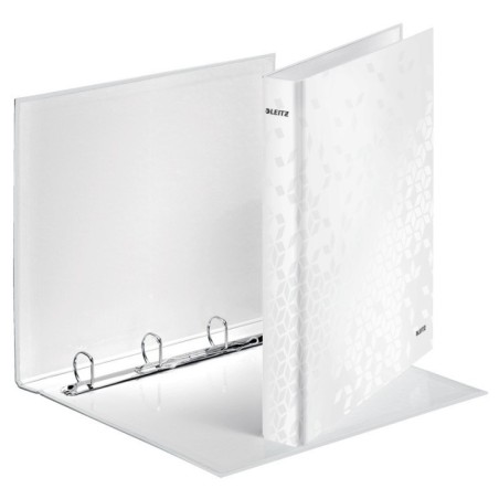 Dossier de Arquivo Leitz WOW 4242-01-01 A4+ L40mm 4xDØ25mm Branco