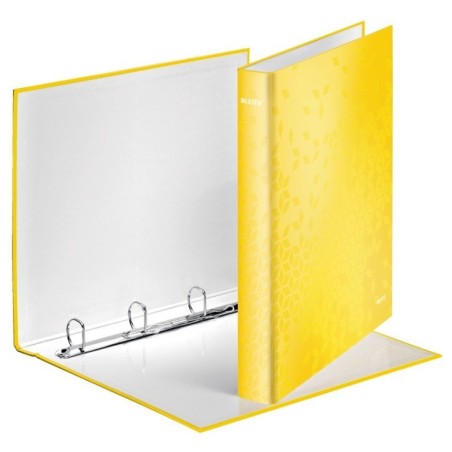 Dossier de Arquivo Leitz WOW 4242-01-16 A4+ L40mm 4xDØ25mm Amarelo