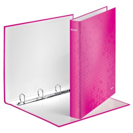 Dossier de Arquivo Leitz WOW 4242-01-23 A4+ L40mm 4xDØ25mm Rosa