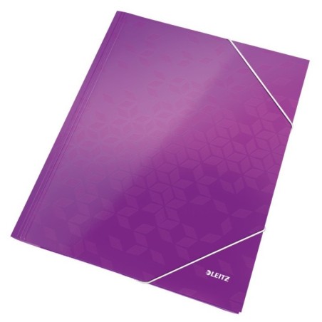 Pasta de Elásticos Leitz WOW 3982-01-62 A4 300g 3 Abas Violeta