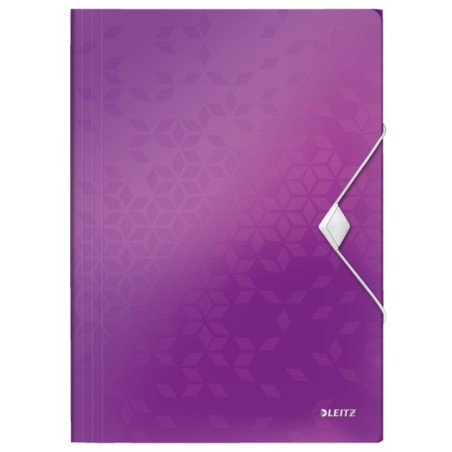 Pasta de Elásticos Leitz WOW 4599-01-62 A4 PP 3 Abas Violeta