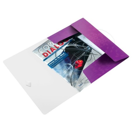 Pasta de Elásticos Leitz WOW 4599-01-62 A4 PP 3 Abas Violeta