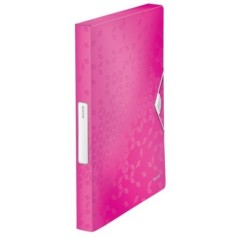 Pasta de Elásticos Leitz WOW 4629-01-23 A4 PP L30mm Rosa Metálico