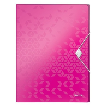 Pasta de Elásticos Leitz WOW 4629-01-23 A4 PP L30mm Rosa Metálico