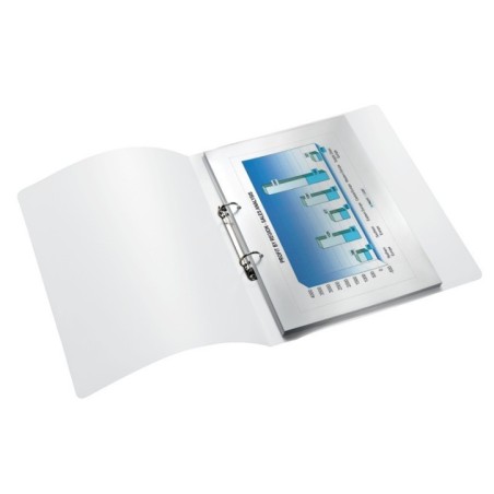 Dossier de Arquivo Leitz WOW 4257-02-01 A4 L32mm 2xRØ25mm PP Branco