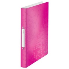 Dossier de Arquivo Leitz WOW 4257-02-23 A4 L32mm 2xRØ25mm PP Rosa
