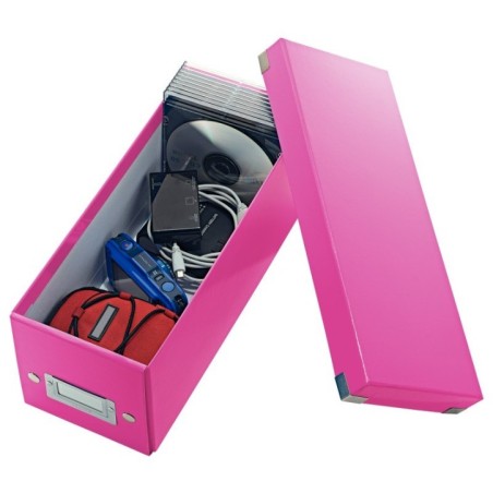 Caixa de Arrumação Leitz WOW Click & Store 6041-00-23 Rosa