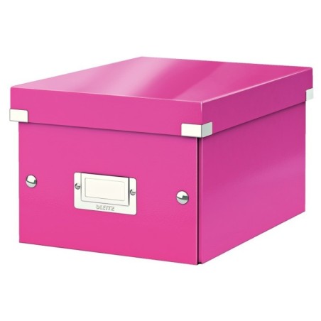 Caixa de Arrumação Leitz WOW Click & Store 6043-00-23 A5 Rosa