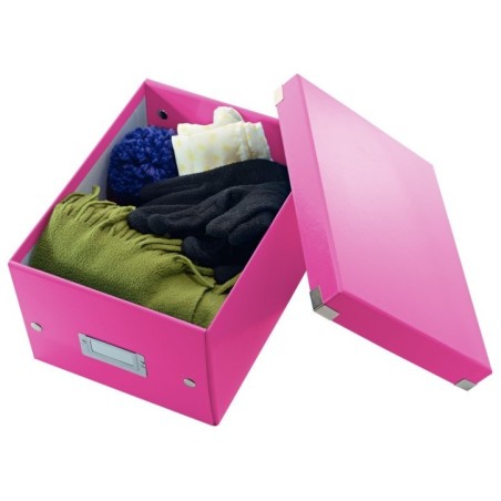 Caixa de Arrumação Leitz WOW Click & Store 6043-00-23 A5 Rosa