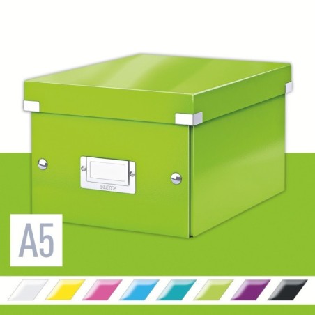 Caixa de Arrumação Leitz WOW Click & Store 6043-00-54 A5 Verde