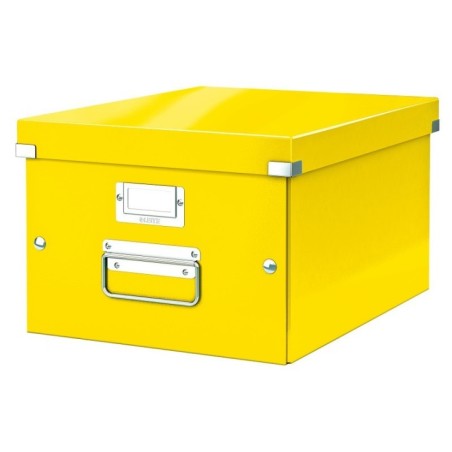 Caixa de Arrumação Leitz WOW Click & Store 6044-00-16 A4 Amarelo