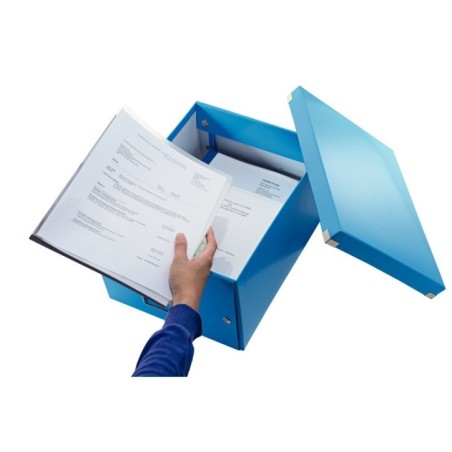 Caixa de Arrumação Leitz WOW Click & Store 6044-00-36 A4 Azul