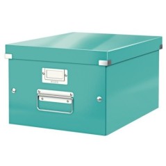Caixa de Arrumação Leitz WOW Click & Store 6044-00-51 A4 Turquesa