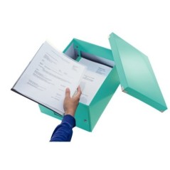 Caixa de Arrumação Leitz WOW Click & Store 6044-00-51 A4 Turquesa