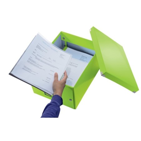 Caixa de Arrumação Leitz WOW Click & Store 6044-00-54 A4 Verde