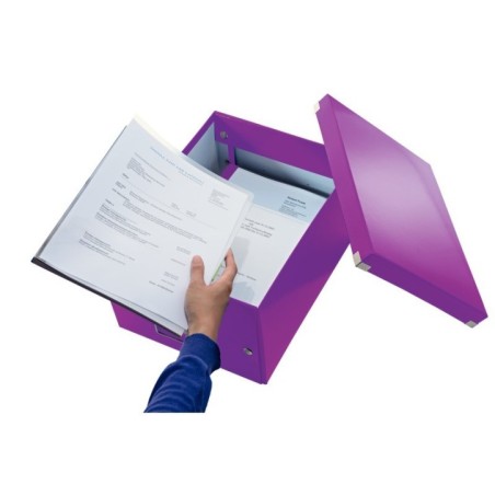 Caixa de Arrumação Leitz WOW Click & Store 6044-00-62 A4 Violeta