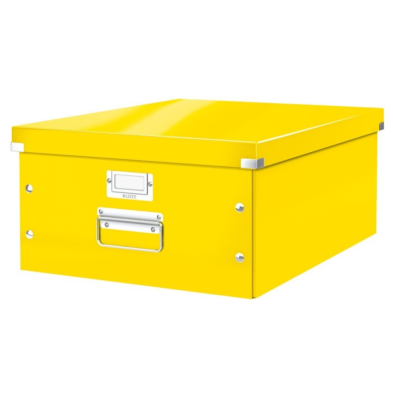 Caixa de Arrumação Leitz WOW Click & Store 6045-00-16 A3 Amarelo
