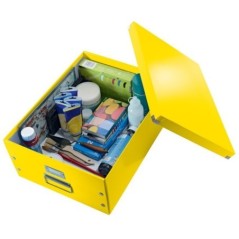 Caixa de Arrumação Leitz WOW Click & Store 6045-00-16 A3 Amarelo