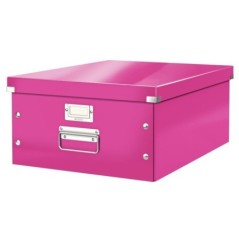 Caixa de Arrumação Leitz WOW Click & Store 6045-00-23 A3 Rosa