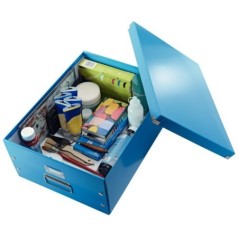 Caixa de Arrumação Leitz WOW Click & Store 6045-00-36 A3 Azul