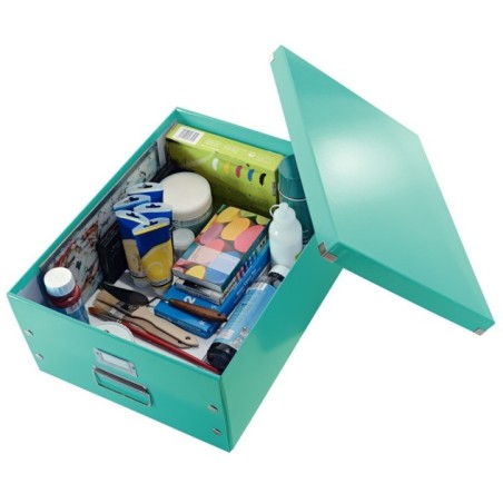 Caixa de Arrumação Leitz WOW Click & Store 6045-00-51 A3 Turquesa