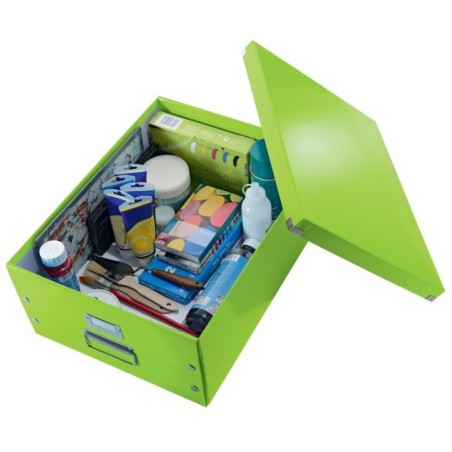 Caixa de Arrumação Leitz WOW Click & Store 6045-00-54 A3 Verde