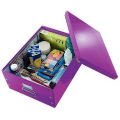 Caixa de Arrumação Leitz WOW Click & Store 6045-00-62 A3 Violeta