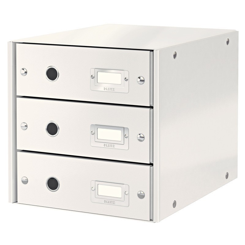 Bloco de 3 Gavetas Leitz WOW Click & Store 6048-00-01 A4 Branco