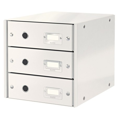 Bloco de 3 Gavetas Leitz WOW Click & Store 6048-00-01 A4 Branco