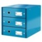 Bloco de 3 Gavetas Leitz WOW Click & Store 6048-00-36 A4 Azul