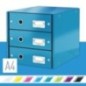 Bloco de 3 Gavetas Leitz WOW Click & Store 6048-00-36 A4 Azul