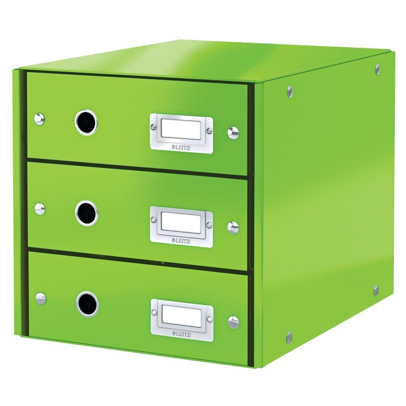 Bloco de 3 Gavetas Leitz WOW Click & Store 6048-00-54 A4 Verde