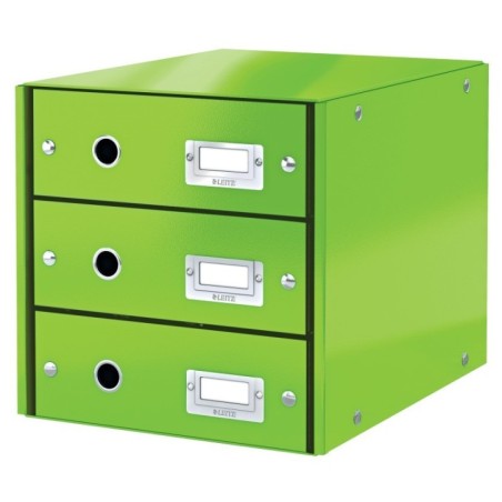 Bloco de 3 Gavetas Leitz WOW Click & Store 6048-00-54 A4 Verde