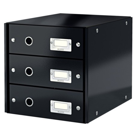Bloco de 3 Gavetas Leitz WOW Click & Store 6048-00-95 A4 Preto