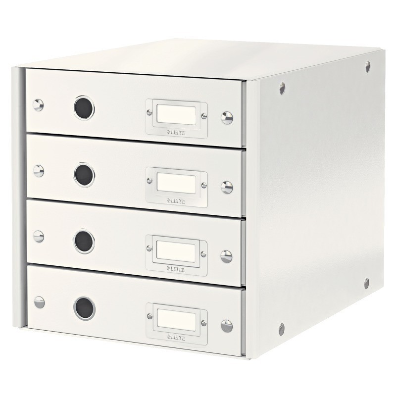 Bloco de 4 Gavetas Leitz WOW Click & Store 6049-00-01 A4 Branco