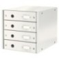 Bloco de 4 Gavetas Leitz WOW Click & Store 6049-00-01 A4 Branco