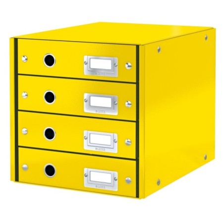 Bloco de 4 Gavetas Leitz WOW Click & Store 6049-00-16 A4 Amarelo