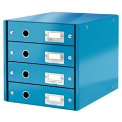 Bloco de 4 Gavetas Leitz WOW Click & Store 6049-00-36 A4 Azul