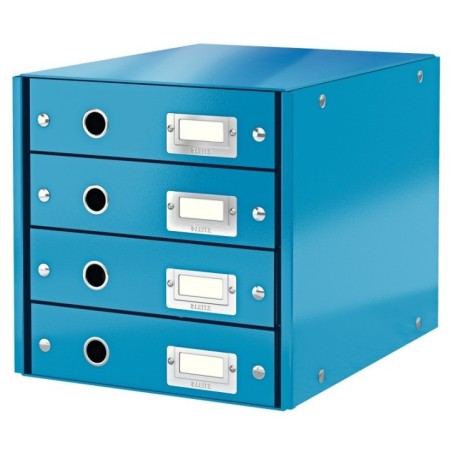 Bloco de 4 Gavetas Leitz WOW Click & Store 6049-00-36 A4 Azul