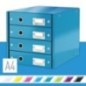 Bloco de 4 Gavetas Leitz WOW Click & Store 6049-00-36 A4 Azul