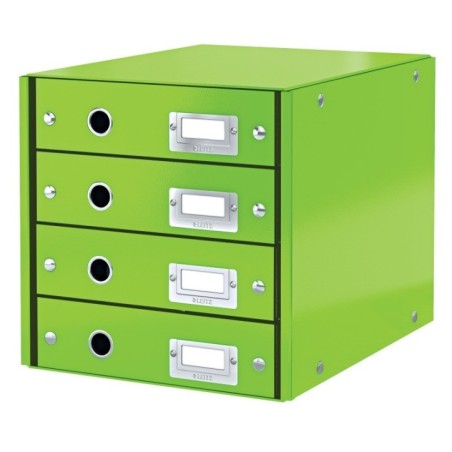 Bloco de 4 Gavetas Leitz WOW Click & Store 6049-00-54 A4 Verde