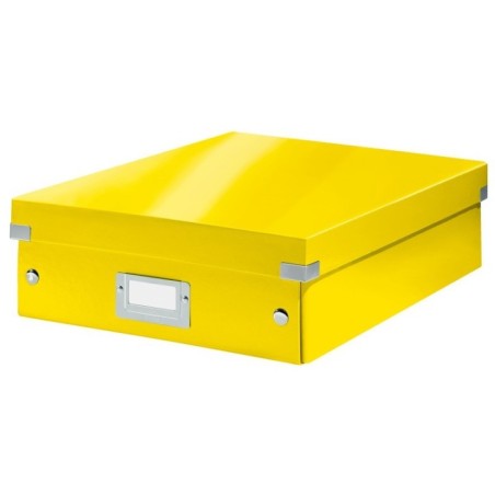 Caixa de Arrumação Leitz WOW Click & Store 6058-00-16 Amarelo