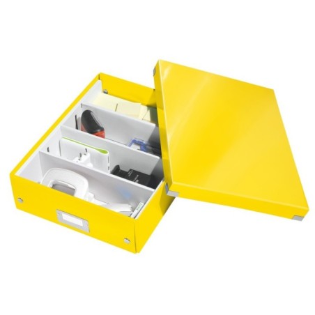 Caixa de Arrumação Leitz WOW Click & Store 6058-00-16 Amarelo
