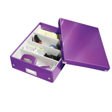 Caixa de Arrumação Leitz WOW Click & Store 6058-00-62 Violeta