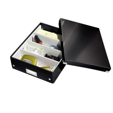 Caixa de Arrumação Leitz WOW Click & Store 6058-00-95 Preto