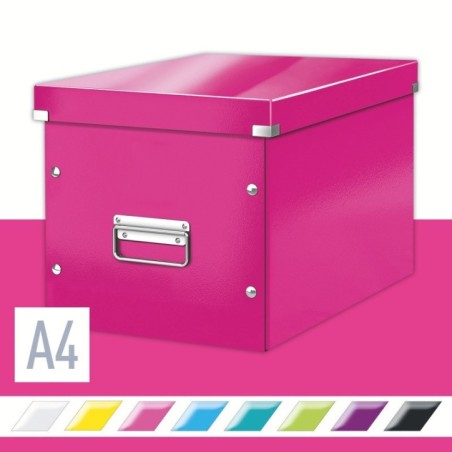 Caixa de Arrumação Leitz WOW Click & Store 6108-00-23 Cube Rosa