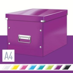 Caixa de Arrumação Leitz WOW Click & Store 6108-00-62 Cube Violeta