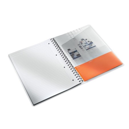 Caderno de Espiral Leitz WOW 4637-01-01 A4 80F 80g Pautado Branco
