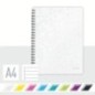 Caderno de Espiral Leitz WOW 4637-01-01 A4 80F 80g Pautado Branco Caderno de Espiral Leitz WOW 4637-01-01 A4 80F 80g Pautado Branco